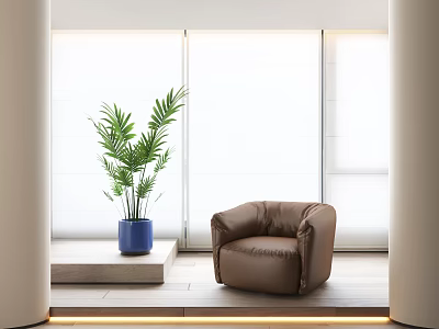 Modern Single Sofa Leisure Chair 3d model