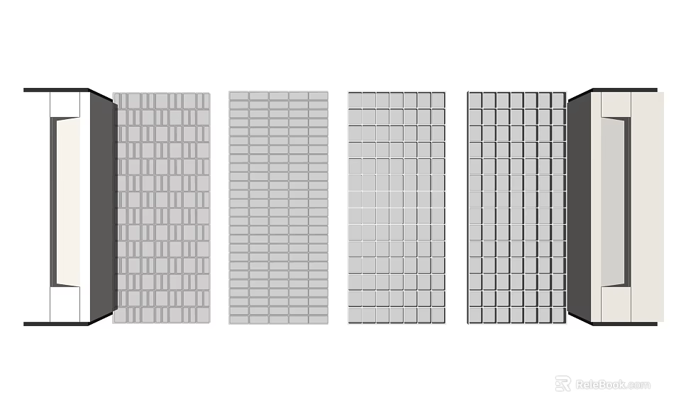 Modern Grid Panel Partition Design For Room Separation In Interior Spaces 3d model 