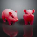 Cute Pink Piglet Stuffed Toys As Adorable Decorative Animal Figures
