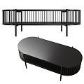 Modern TV Cabinet Sideboard Harris Black 3d model