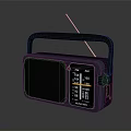Classic Portable Headphone Speaker Radio With FM AM Bands Handle And Display Screen