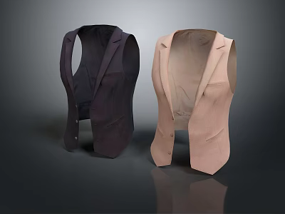 Stylish Dark And Light Vests Fashionable Design For Modern Wardrobe 3d model