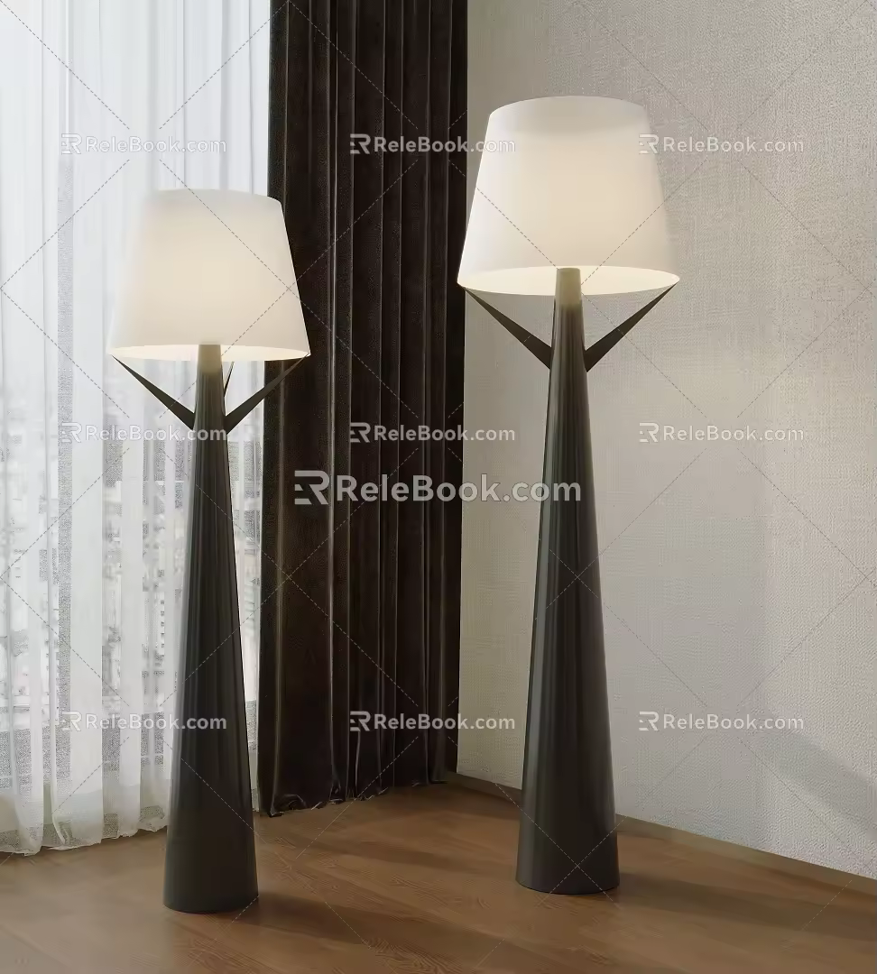 Modern retro creative floor lamp 3d model