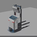 Industrial Electric Stacker With Control Panel Display Screen And Forks For Warehouse Material Handling 3d model