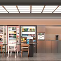 Spacious Hotel Lobby Modern Design With Grid Ceiling Lighting Side Bookshelves Central Table And Chairs