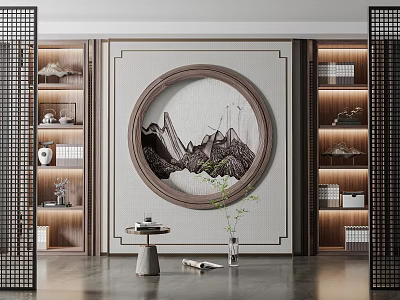 New Chinese Decorative Cabinet 3d model
