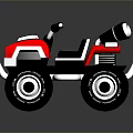 Rough Terrain Suitable For All Terrain Vehicle With Big Tires And Exhaust Pipes