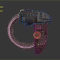 Rustic Industrial Mechanical Device With Circular Ring Structure And Weathered Metal Surface