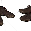 Vintage Brown Leather Lace Up Boots With Distressed Finish And Classic Style