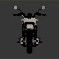 Vintage Black and Silver Motorcycle With Black Seat Chrome Parts and Reflective Surface