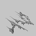 Dinosaur Game and Movie Characters Various Species Different Sizes 3d model