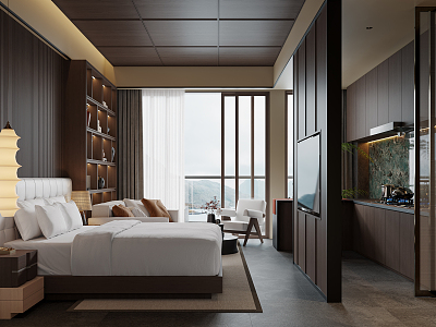 Modern Rooms Apartment Hotel 3d model