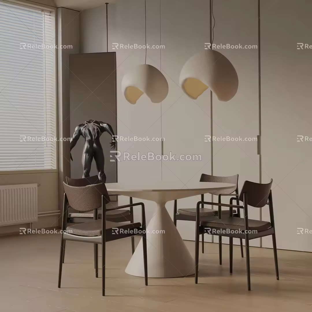 Modern table combination 3d model