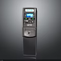 Modern Self Service Banking ATM Machine Featuring Digital Screen And User Interface 3d model
