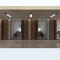 Modern Office Reception Desk Area With Company Logo Waiting Sofa And Elegant Front Lobby Design