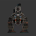 Modern robot dog mecha warrior mecha soldier machine armor 3d model