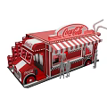 Interactive Zone Featuring Coca-Cola Red Food Truck With Striped Awning And People