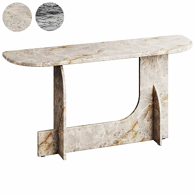 Modern Marble Console Table With Unique Base Design For Interior Decor 3d model