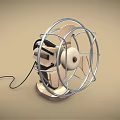 Retro Air Cooler Fan With Metal Mesh Cover Stable Base And Power Cord