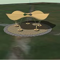 Special-shaped Landscape Construction Woven Membrane Structure Steel Frame Net Construction 3d model