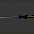 Durable Screwdriver Hardware Tool With Black Yellow Handle And Metal Shaft