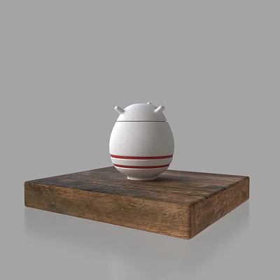 Ceramic Jar Container Decoration 3d model