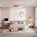 Modern Children's Room Girls Room 3d model