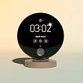 Smart Intelligent Machine With Circular Screen Time Display Work Hour And Control Icons