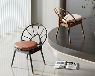 Single Chair Dining Chair 3d model