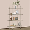 Modern Cream Storage Rack 3d model