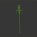Intricate Golden Sculpture Featuring Ankh Symbol And Scales On Scepter
