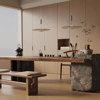 Modern dining table 3d model