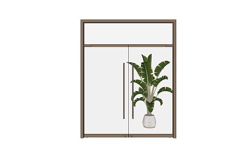 Modern double door 3d model