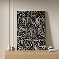 Simple abstract decorative painting 3d model