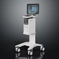 Mobile Medical Cart With Digital Display Screen And Rolling Wheels For Healthcare Workstations
