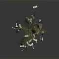 Creative Money Tree Sculpture With Green Leaves Money Bills And House Models