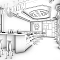 KTV Interior Design With Iron Man Theme Neon Lights Bar Counter And Stools