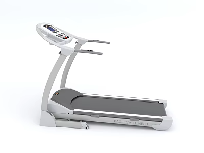 Modern Fitness Treadmill With Electronic Display And Control Panel For Home Gym 3d model