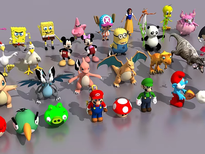 Modern cartoon sketch 3d model Modern cartoon sketch 3d model