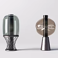 Various Modern Table Lamp Designs With Glass Shades And Metal Bases