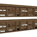 Decorative Ornament Combination With Wooden Open Multi Compartment Shelves For Storage