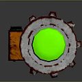 Futuristic Green Lightsaber Weapon With Glowing Blade And Metallic Hilt Design