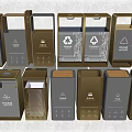 Modern Trash Bin Classification Trash Bin Demonstration Area Metal Trash Bin 3d model