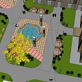 Modern Multistory Residential Apartment Buildings With Green Trees Lawns And Pathways
