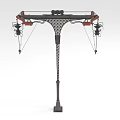 Vintage Iron Street Lamp With Decorative Design And Double Light Heads