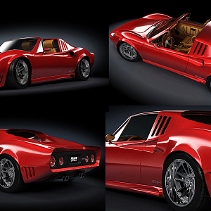 Modern sports car 3d model