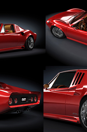 Modern sports car 3d model