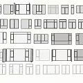 Modern window combination casement window floor-to-ceiling window sliding window balcony window 3d model