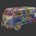 Modern bus minibus minivan driverless bus 3d model