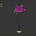 Elegant Metal Birdcage Shaped Decorative Ornament Set with Slender Pole and Circular Base